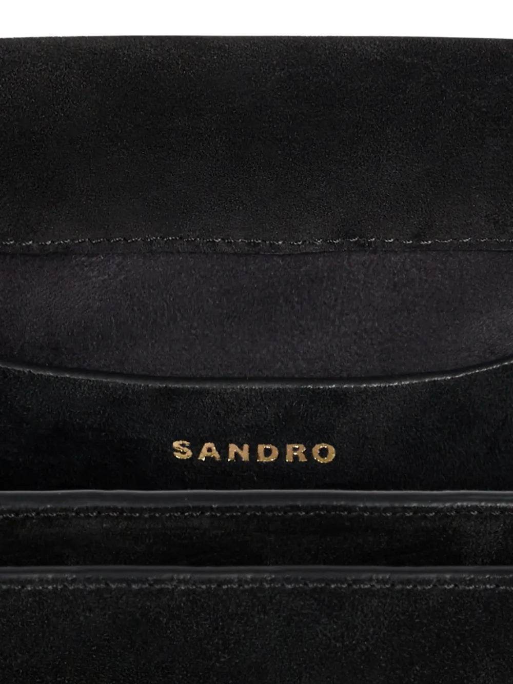 Sandro Le Mambo Suede Shoulder Bag — Same as shown — Size One Size — Top View