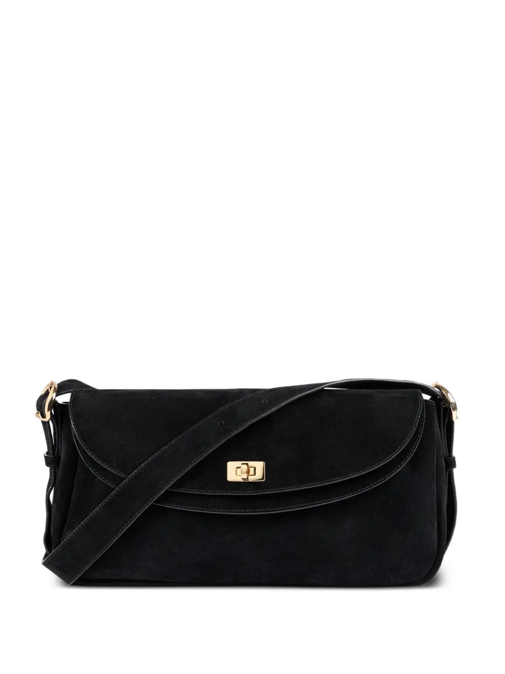 Sandro Le Mambo Suede Shoulder Bag — Same as shown — Size One Size — Front View