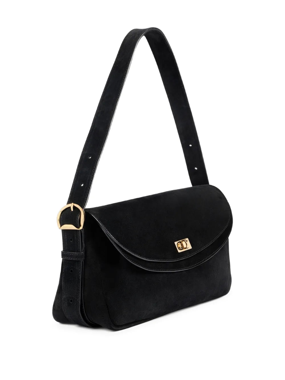 Sandro Le Mambo Suede Shoulder Bag — Same as shown — Size One Size — Side View
