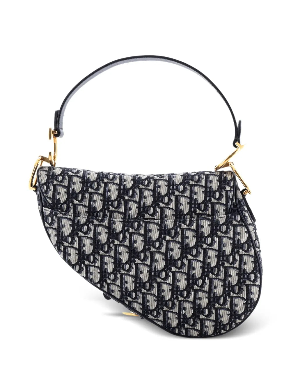 Christian Dior Pre Owned Saddle Handbag With Strap Oblique Canvas Medium Shoulder Bag — Same as shown — Size One Size — Side View