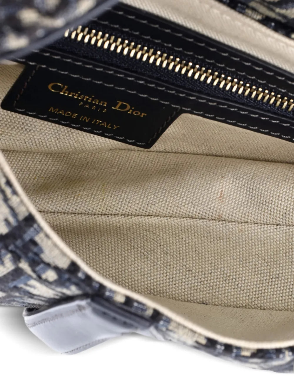Christian Dior Pre Owned Saddle Handbag With Strap Oblique Canvas Medium Shoulder Bag — Same as shown — Size One Size — Detail View