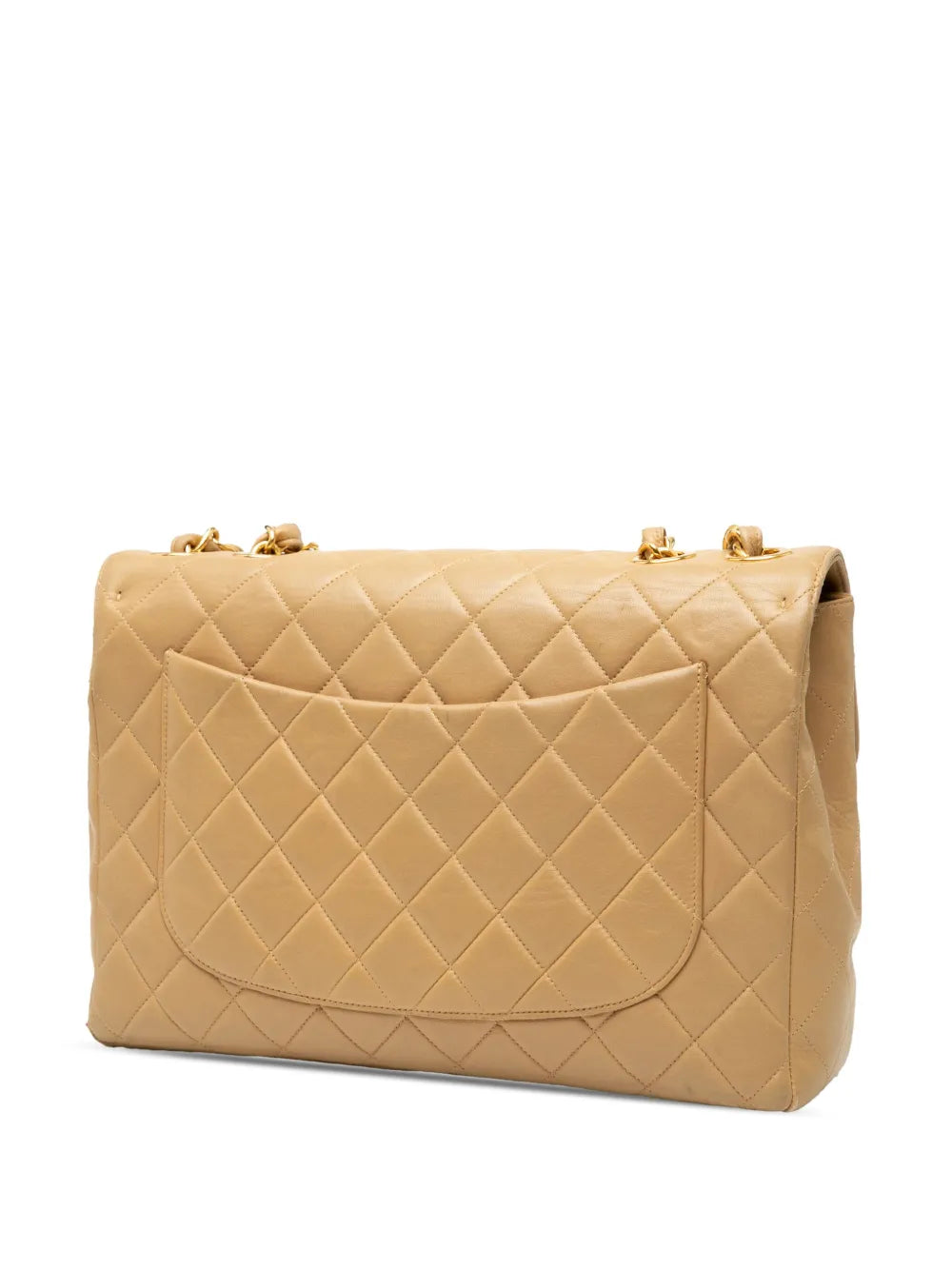 Chanel Pre Owned 1994 1996 Jumbo Xl Classic Lambskin Single Flap Shoulder Bag — Same as shown — Size One Size — Back View