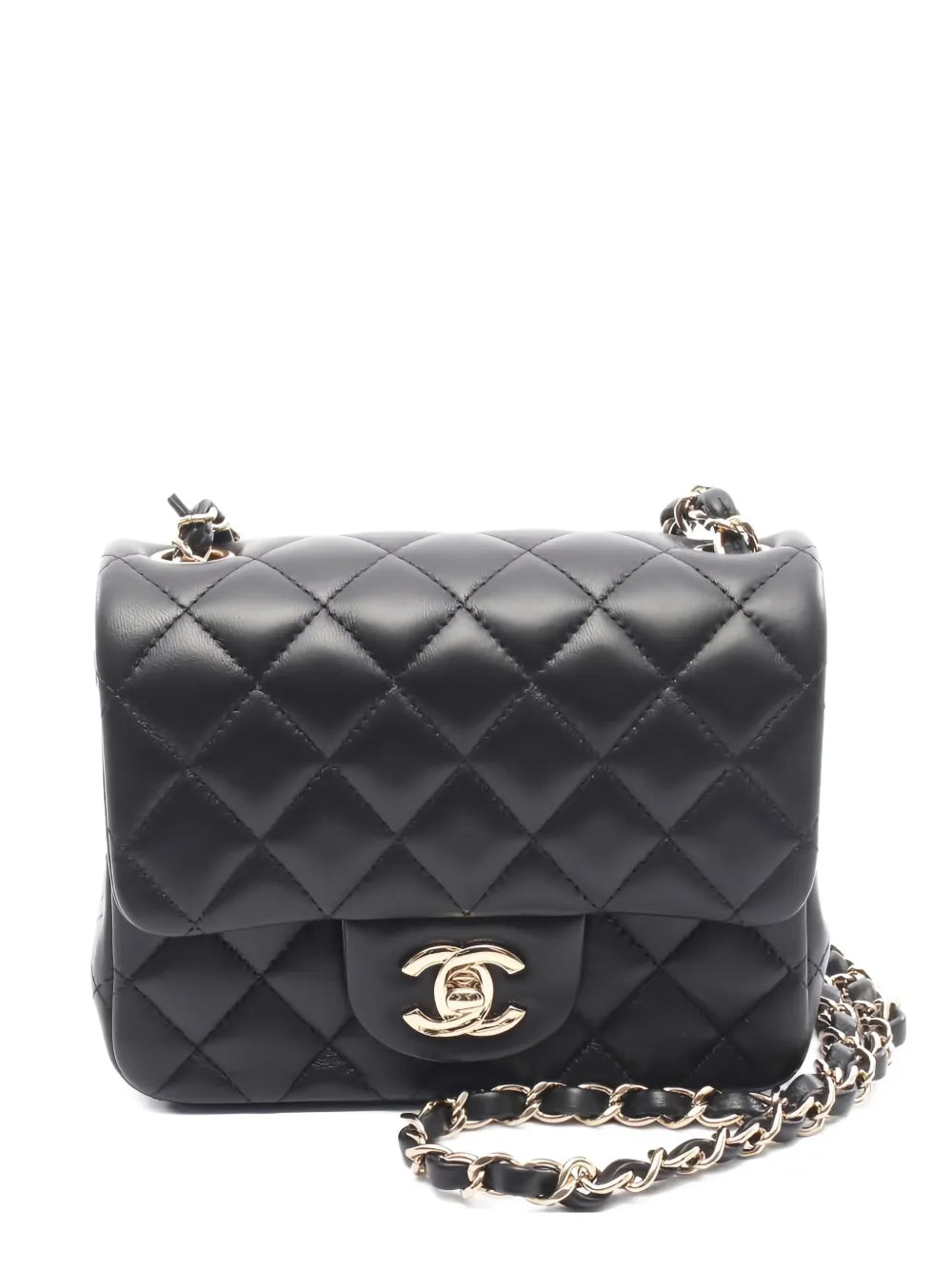 Chanel Pre Owned 2020 2021 Mini Classic Flap Matelasse Chain Shoulder Bag — Same as shown — Size One Size — Front View