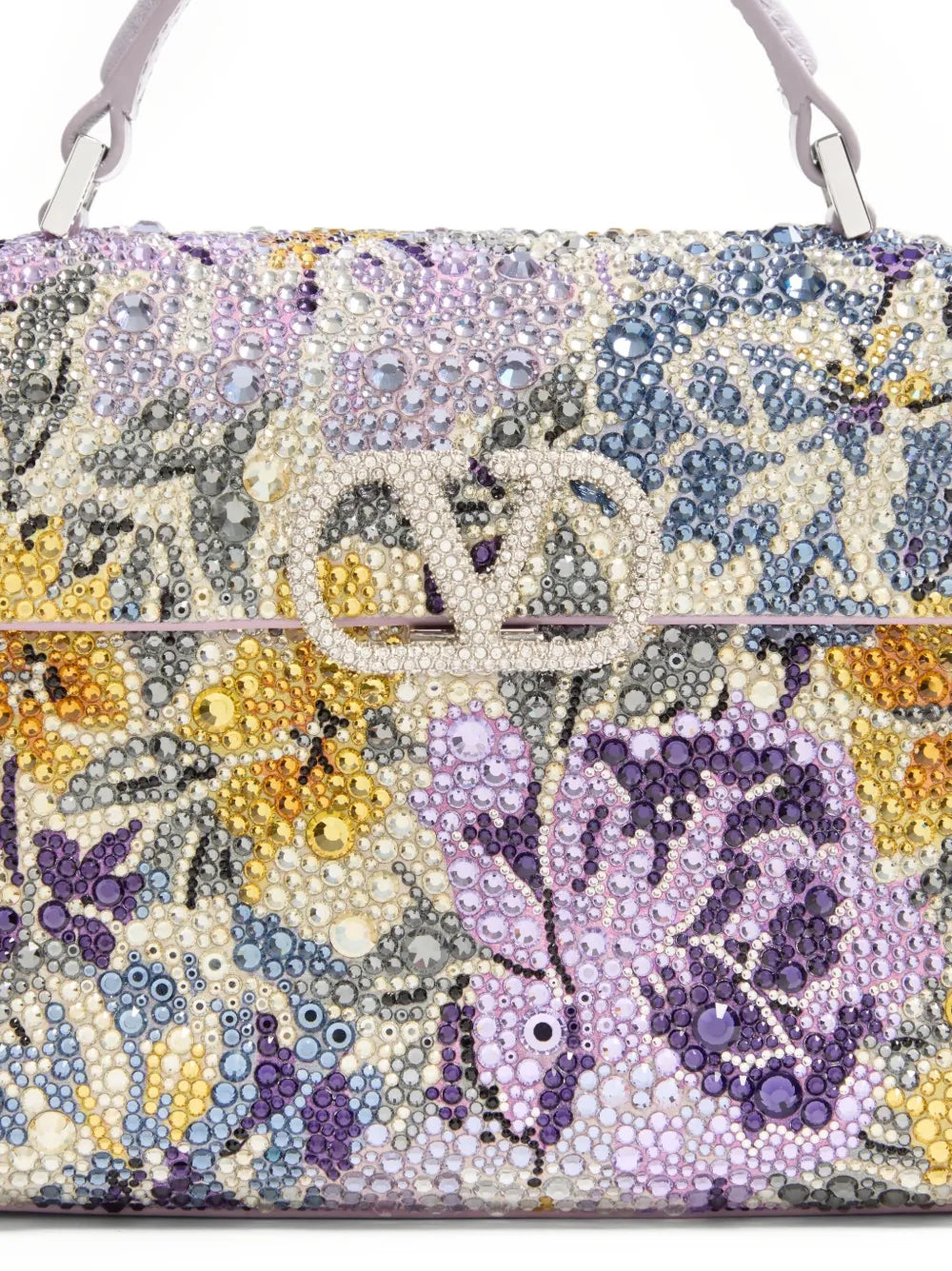 Valentino Garavani Mini Vsling Rhinestone Embellished Tote Bag — Same as shown — Size One Size — Back View