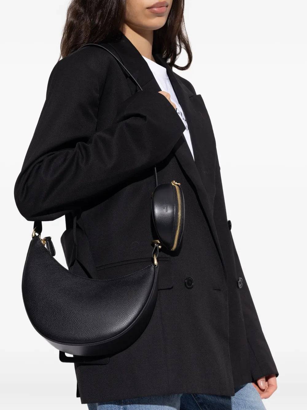 Kate Spade Duo Zip Leather Shoulder Bag — Same as shown — Size One Size — Side View