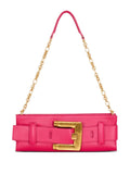 Balmain Anthem Leather Shoulder Bag — Same as shown — Size One Size — Front View