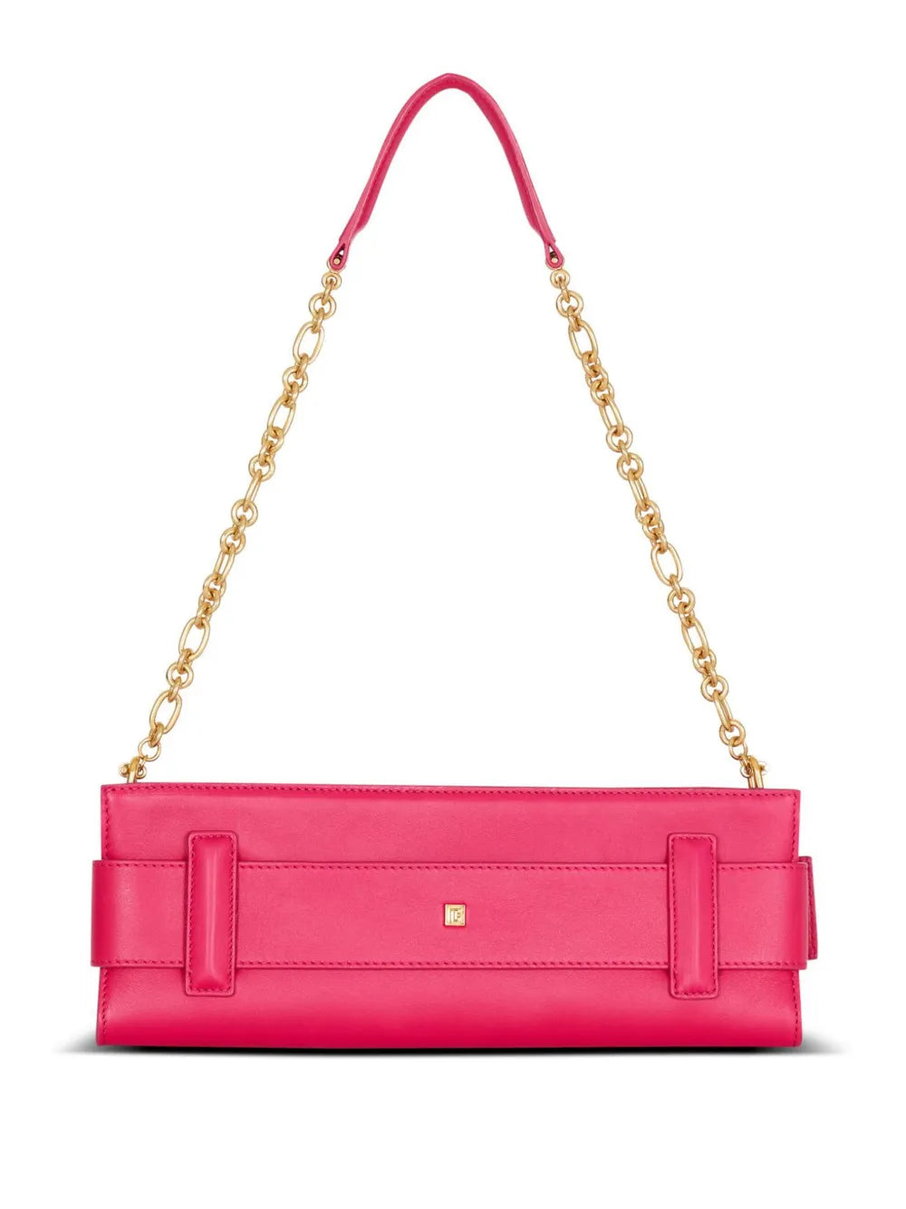 Balmain Anthem Leather Shoulder Bag — Same as shown — Size One Size — Back View