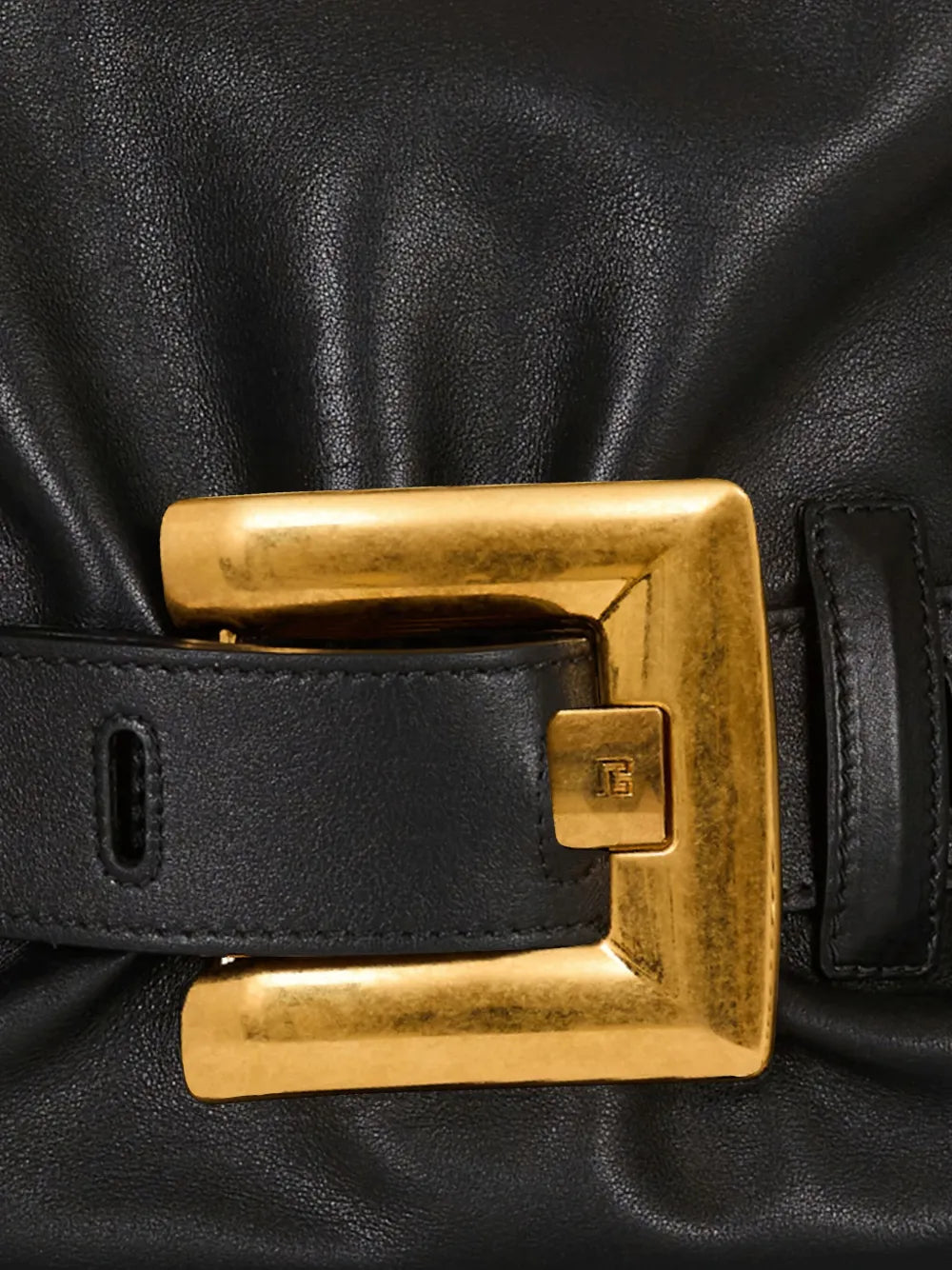 Balmain Medium Anthem Belt Detail Shoulder Bag — Same as shown — Size One Size — Detail View