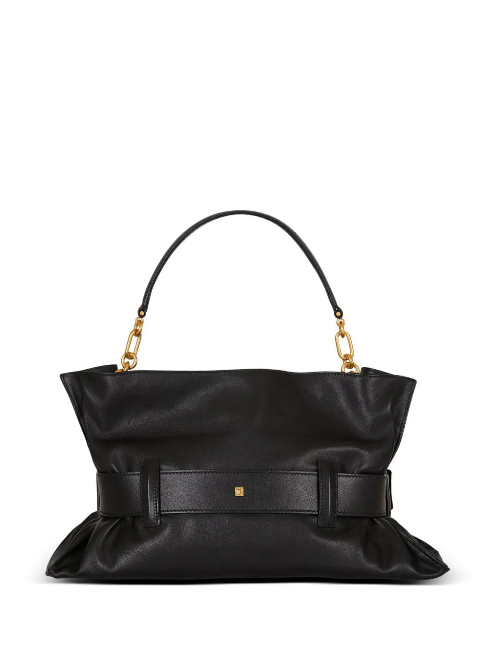 Balmain Medium Anthem Belt Detail Shoulder Bag — Same as shown — Size One Size — Back View