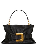 Balmain Medium Anthem Belt Detail Shoulder Bag — Same as shown — Size One Size — Front View