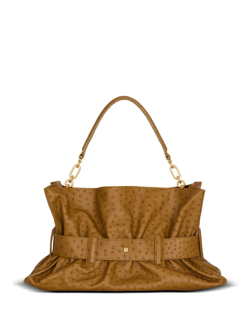 Balmain Medium Anthem Belt Detail Shoulder Bag — Same as shown — Size One Size — Side View