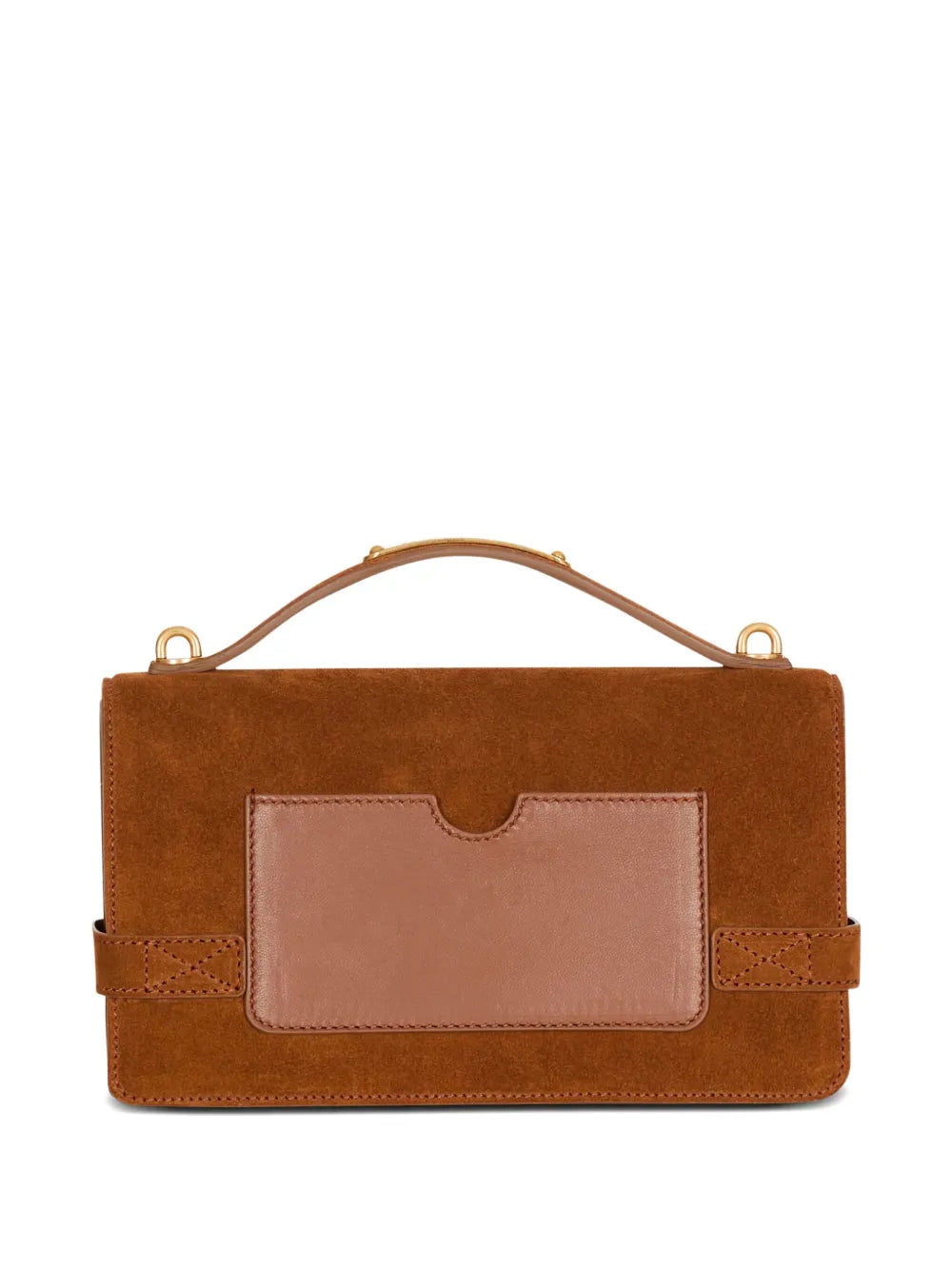 Balmain B Buzz 24 Suede Shoulder Bag — Same as shown — Size One Size — Back View