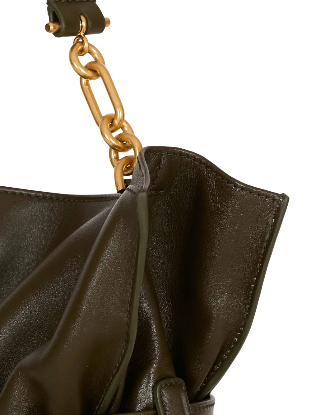 Balmain Medium Anthem Leather Shoulder Bag — Same as shown — Size One Size — Top View