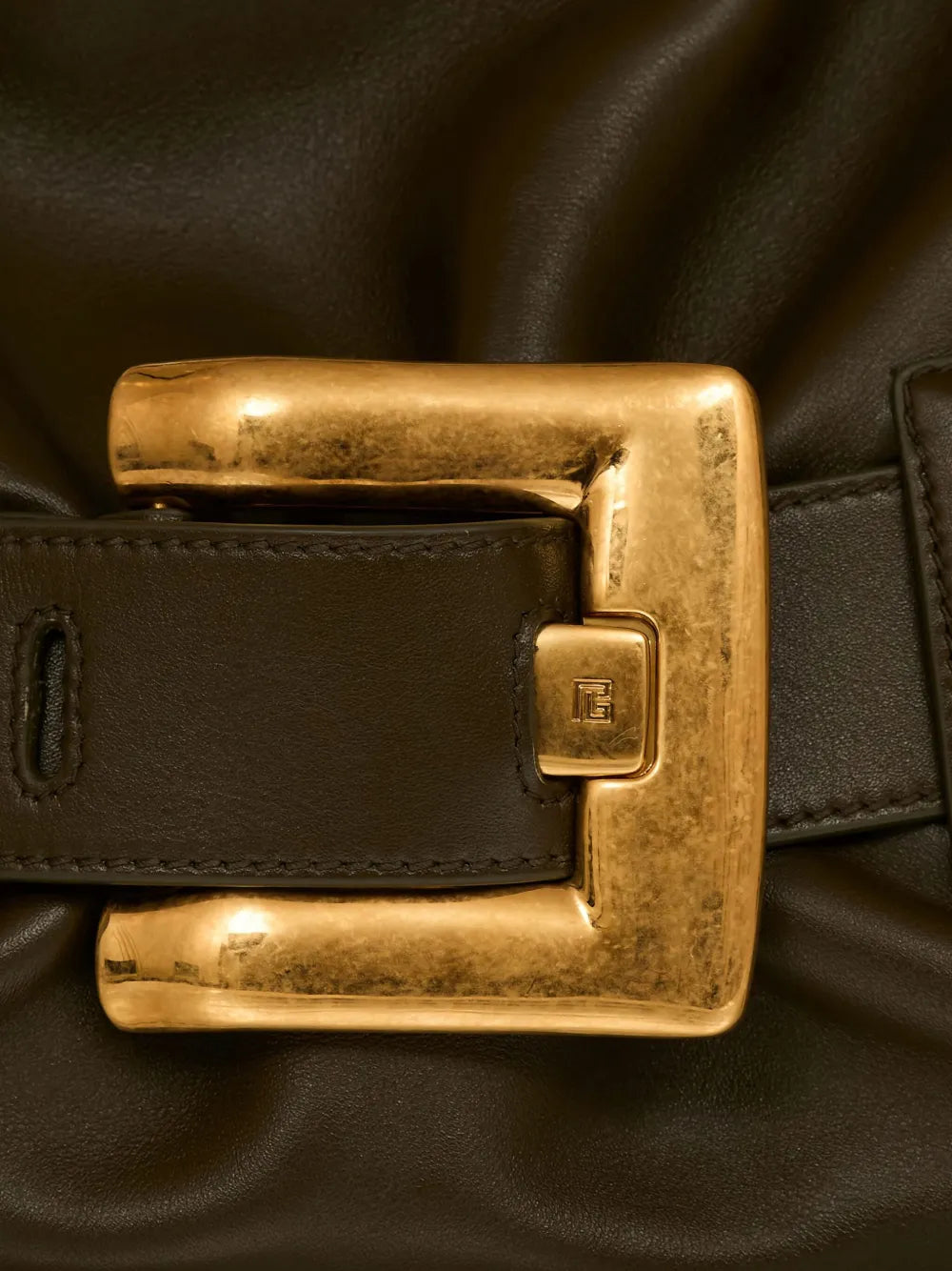 Balmain Medium Anthem Leather Shoulder Bag — Same as shown — Size One Size — Detail View