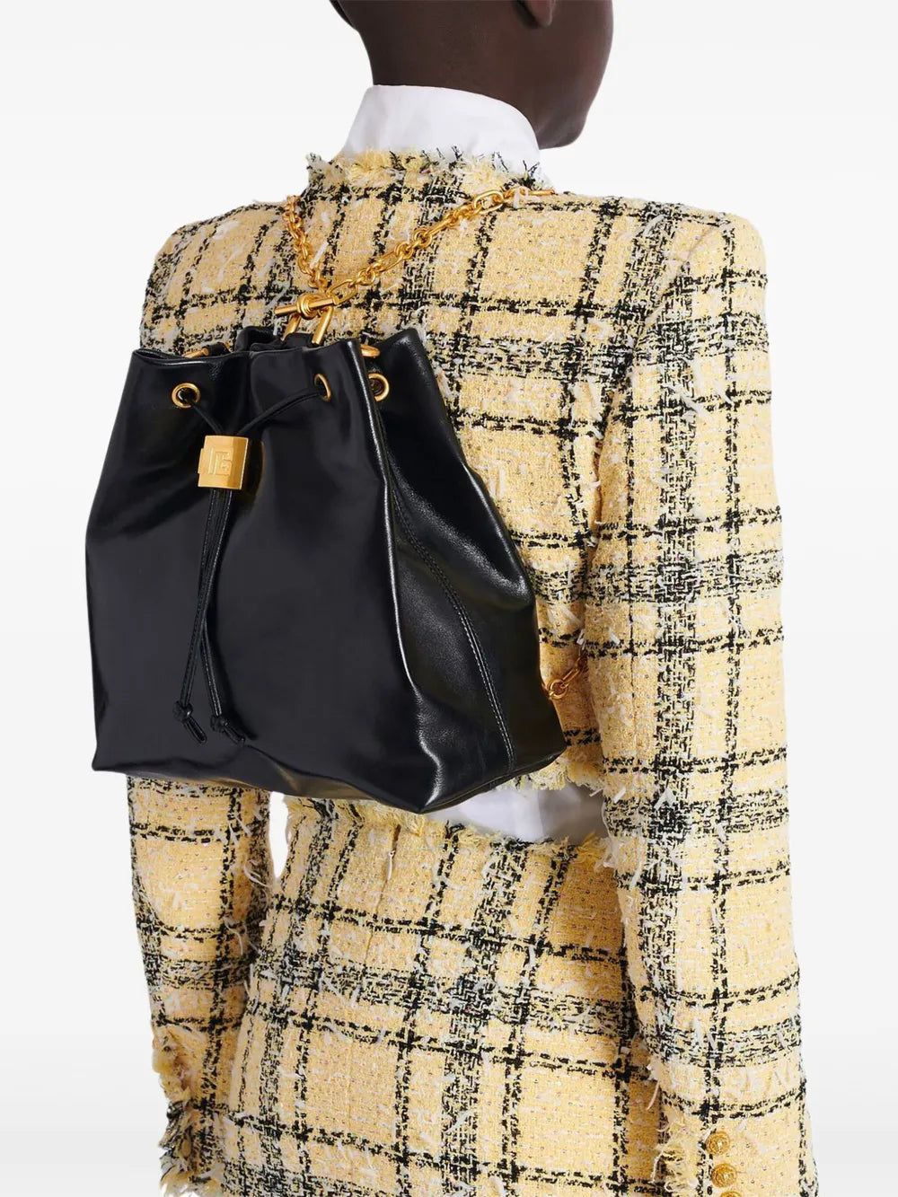 Balmain Pulse Leather Shoulder Bag — Same as shown — Size One Size — Detail View