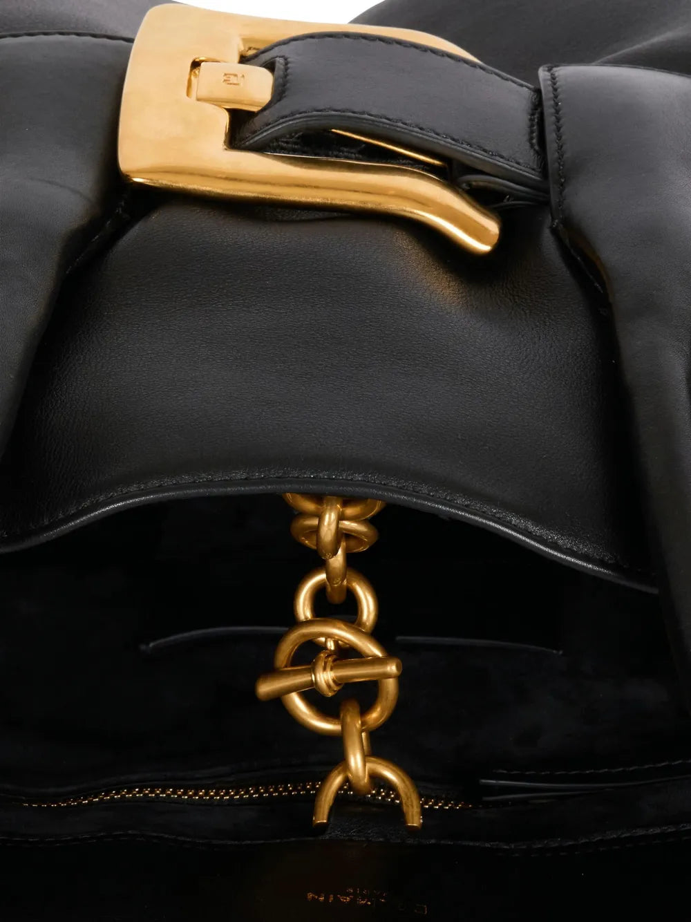 Balmain Large Anthem Buckled Shoulder Bag — Same as shown — Size One Size — Back View