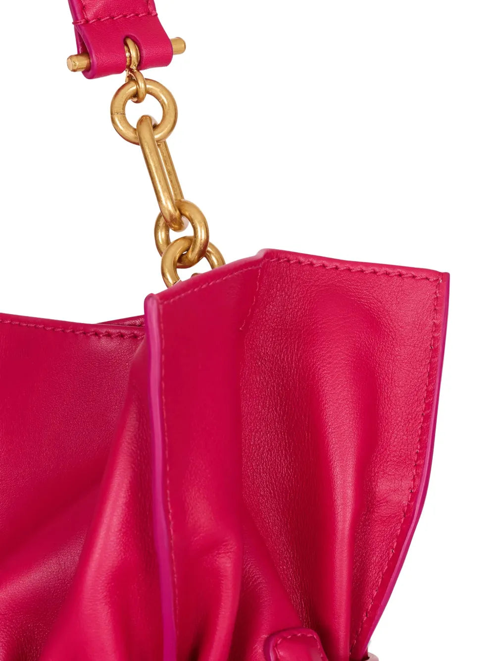 Balmain Medium Anthem Letaher Shoulder Bag — Same as shown — Size One Size — Back View