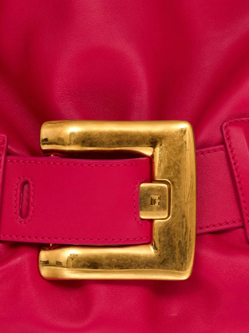 Balmain Medium Anthem Letaher Shoulder Bag — Same as shown — Size One Size — Top View