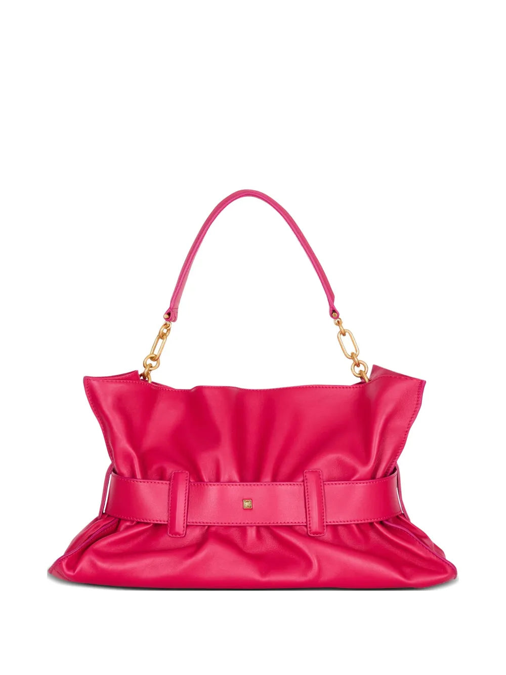Balmain Medium Anthem Letaher Shoulder Bag — Same as shown — Size One Size — Side View