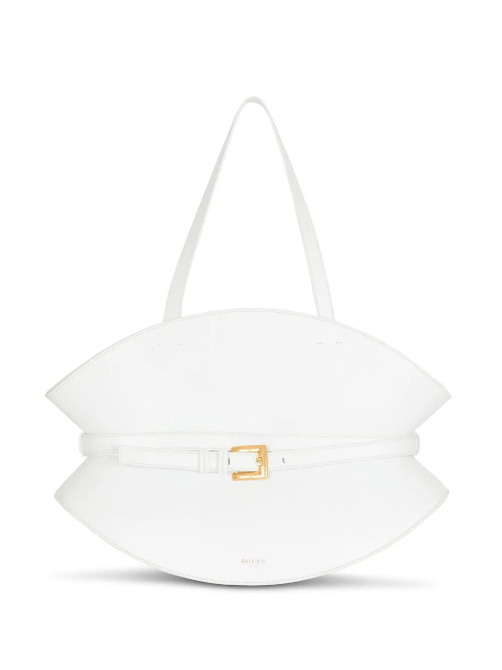 Balmain Medium Belted Detail Shoulder Bag — Same as shown — Size One Size — Front View