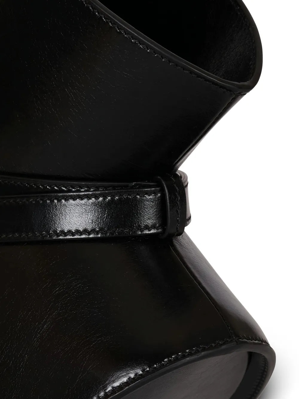 Balmain Medium Belted Detail Shoulder Bag — Same as shown — Size One Size — Top View