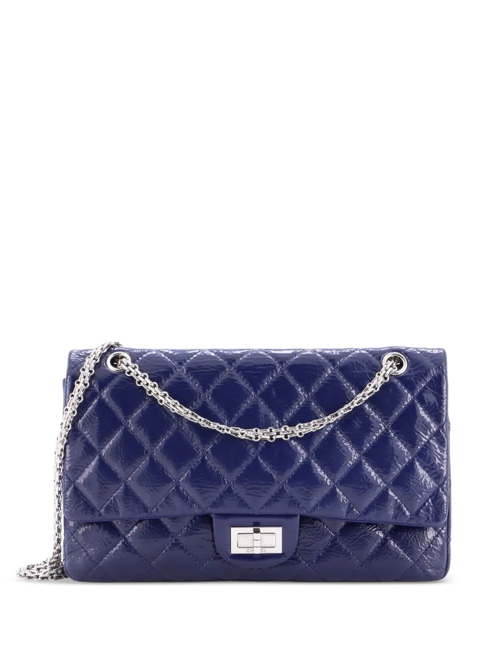 Chanel Pre Owned Reissue 255 Flap Bag Quilted Crinkled Patent 227 Shoulder Bag — Same as shown — Size One Size — Front View