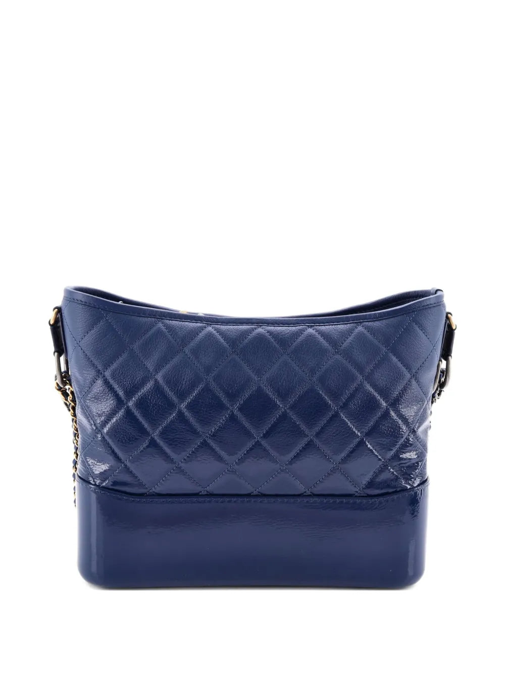 Chanel Pre Owned Gabrielle Quilted Goatskin And Patent Medium Hobo Bag — Same as shown — Size One Size — Side View