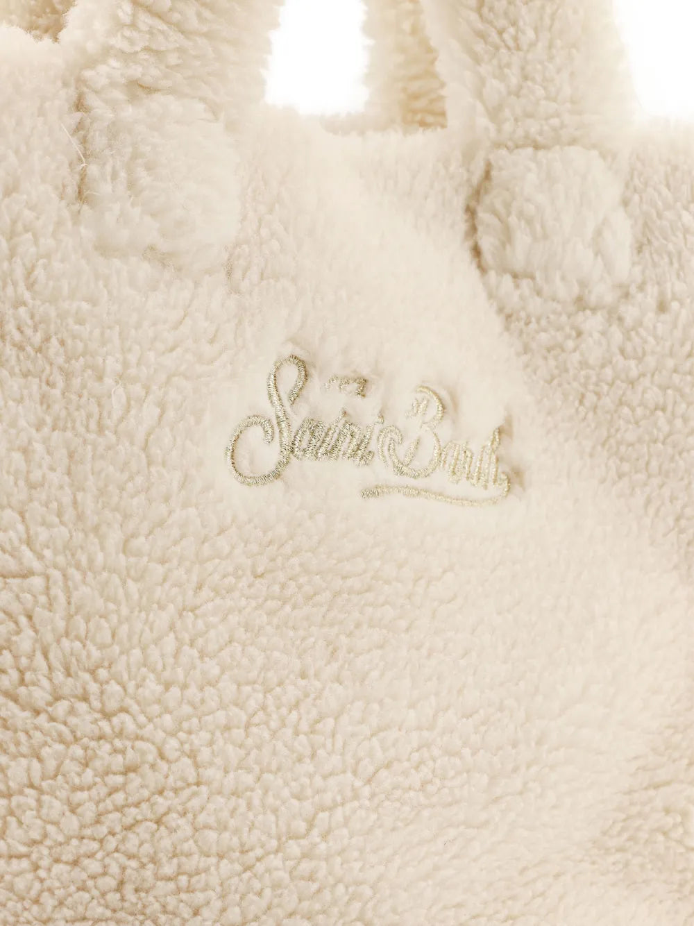 Mc2 Saint Barth Colette Teddy Texture Logo Embroidered Shoulder Bag — Same as shown — Size One Size — Top View