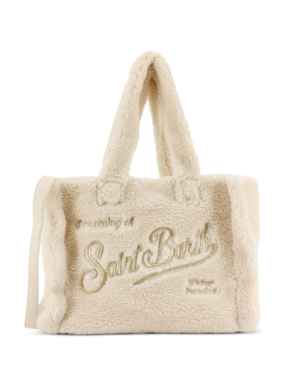 Mc2 Saint Barth Colette Teddy Texture Logo Embroidered Shoulder Bag — Same as shown — Size One Size — Front View
