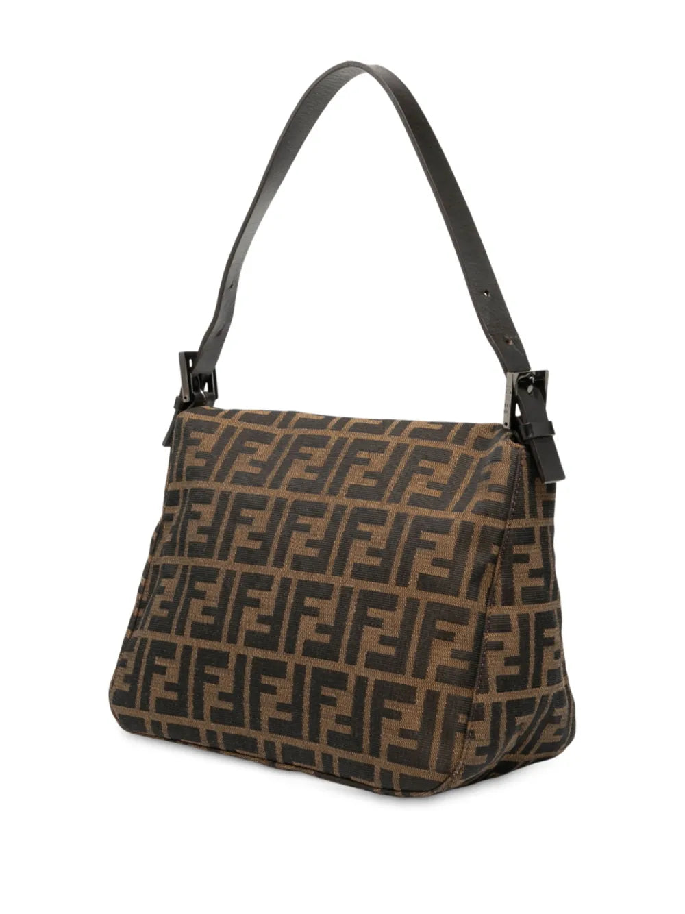 Fendi Pre Owned 20Th Century Zucca Canvas Double Flap Mamma Shoulder Bag — Same as shown — Size One Size — Back View