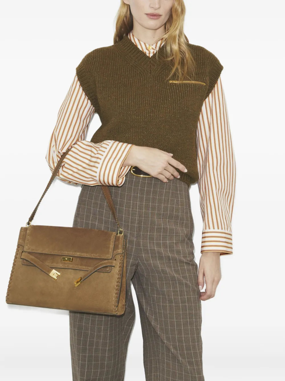 Tory Burch Large Lee Radziwill Shoulder Bag — Same as shown — Size One Size — Side View