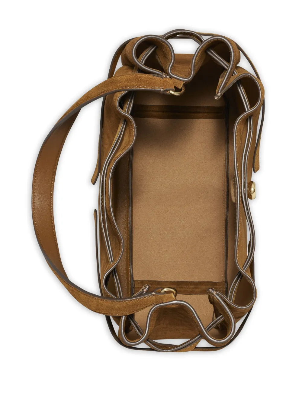 Tory Burch Large Romy Suede Shoulder Bag — Same as shown — Size One Size — Top View