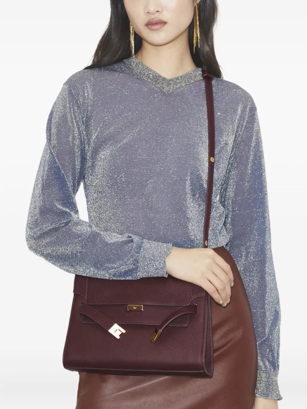 Tory Burch Lee Radziwill Shoulder Bag — Same as shown — Size One Size — Side View