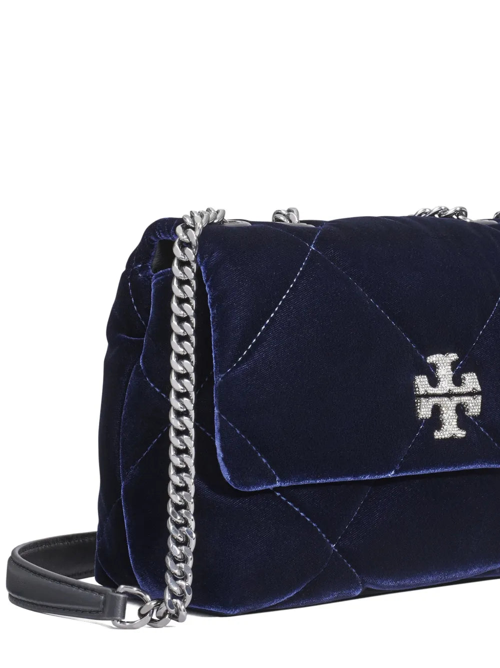 Tory Burch Small Kira Diamond Quilted Velvet Shoulder Bag — Same as shown — Size One Size — Top View