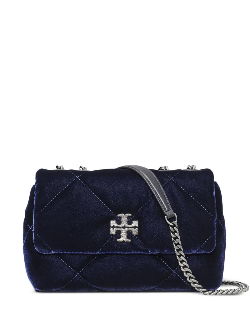 Tory Burch Small Kira Diamond Quilted Velvet Shoulder Bag — Same as shown — Size One Size — Front View