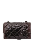 Tory Burch Small Fleming Quilted Patent Shoulder Bag — Same as shown — Size One Size — Front View