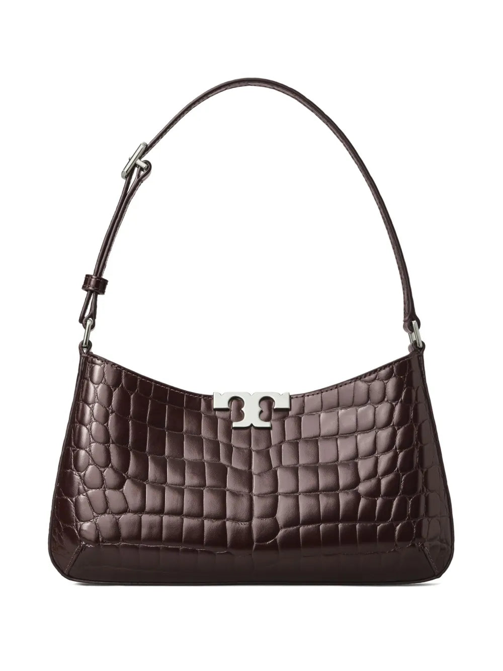 Tory Burch Eleanor Croc Embossed Shoulder Bag — Same as shown — Size One Size — Front View