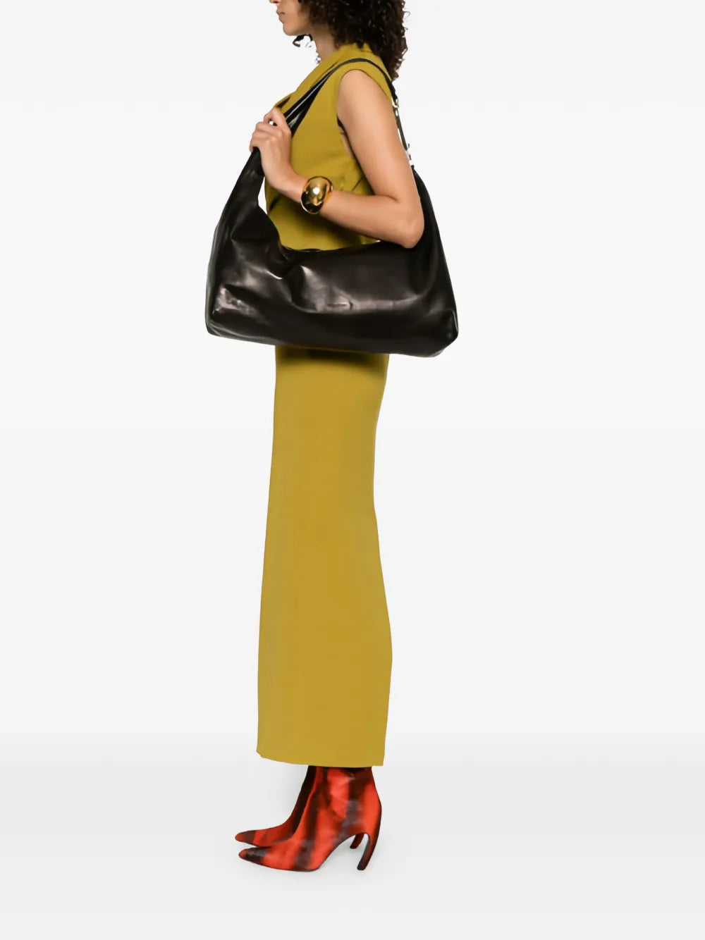 Rick Owens Gemini Leather Shoulder Bag — Same as shown — Size One Size — Back View