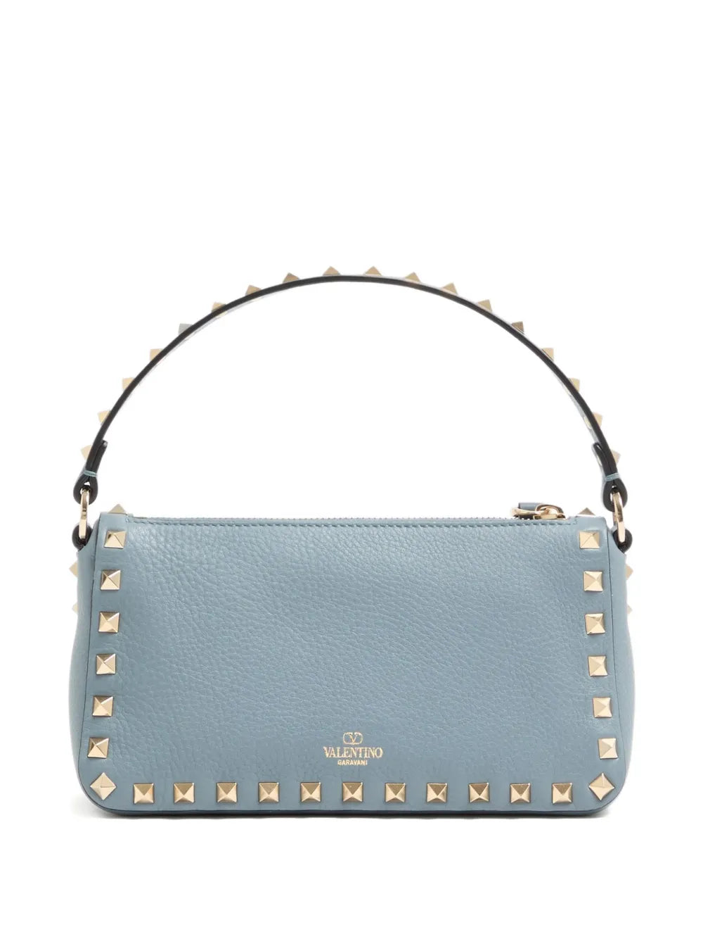 Valentino Garavani Small Rockstud Grained Shoulder Bag — Same as shown — Size One Size — Front View