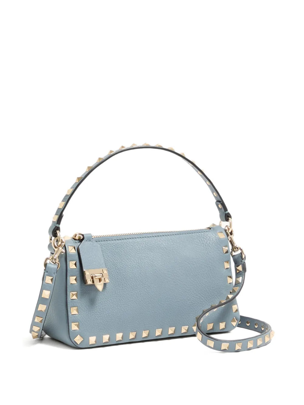 Valentino Garavani Small Rockstud Grained Shoulder Bag — Same as shown — Size One Size — Back View