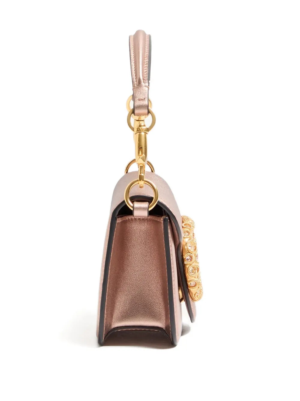 Valentino Garavani Small Loco Jewel Logo Leather Shoulder Bag — Same as shown — Size One Size — Top View