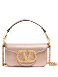 Valentino Garavani Small Loco Jewel Logo Leather Shoulder Bag — Same as shown — Size One Size — Front View