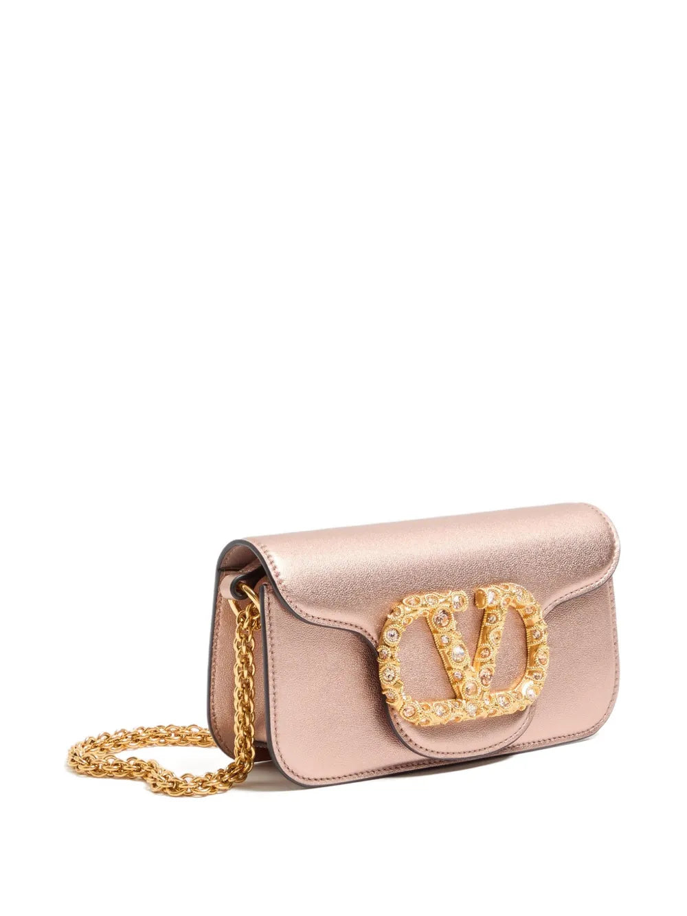 Valentino Garavani Small Loco Jewel Logo Leather Shoulder Bag — Same as shown — Size One Size — Back View