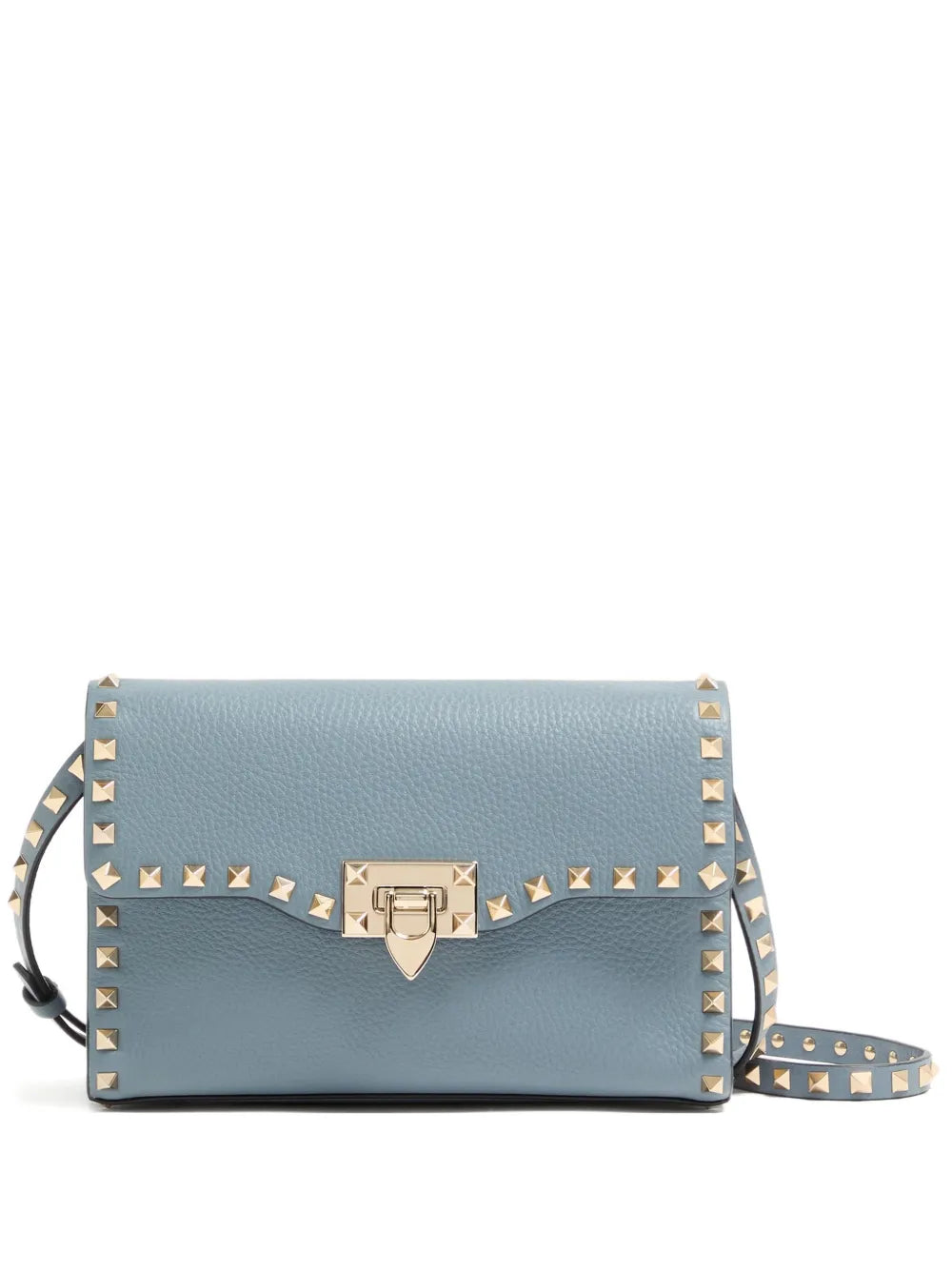 Valentino Garavani Small Rockstud Grained Shoulder Bag — Same as shown — Size One Size — Front View