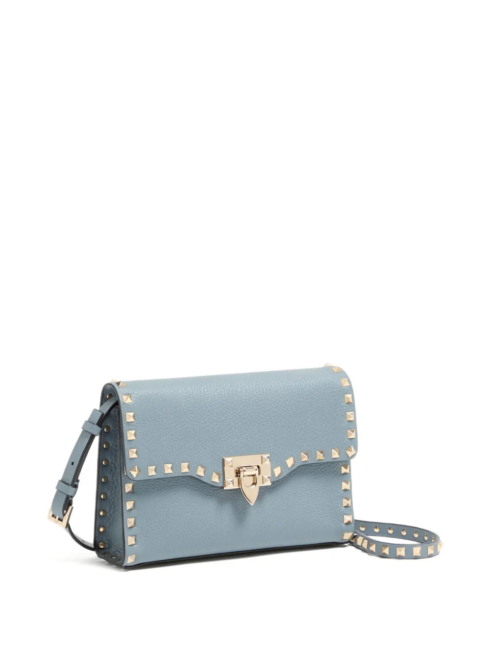 Valentino Garavani Small Rockstud Grained Shoulder Bag — Same as shown — Size One Size — Top View