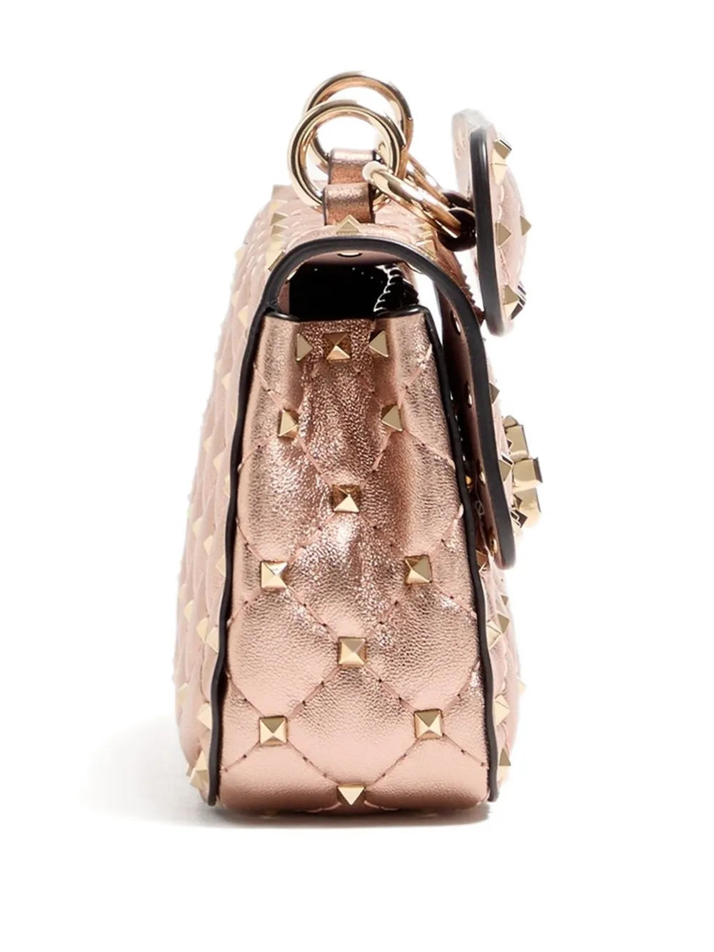 Valentino Garavani Small Rockstud Spike Quilted Cross Body Bag — Same as shown — Size One Size — Top View