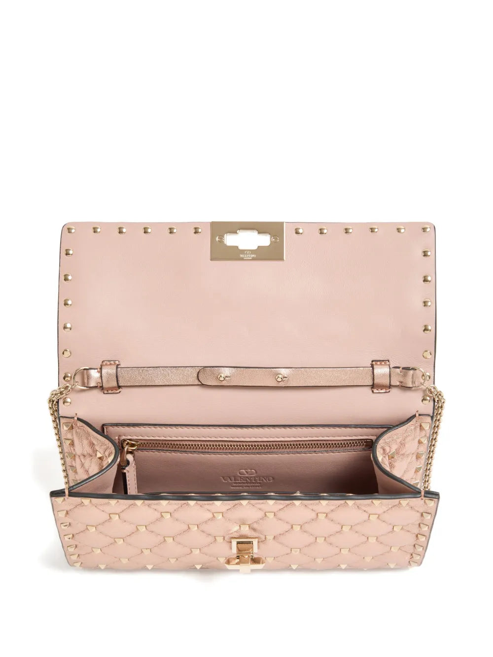 Valentino Garavani Rockstud Spike Quilted Clutch Bag — Same as shown — Size One Size — Detail View