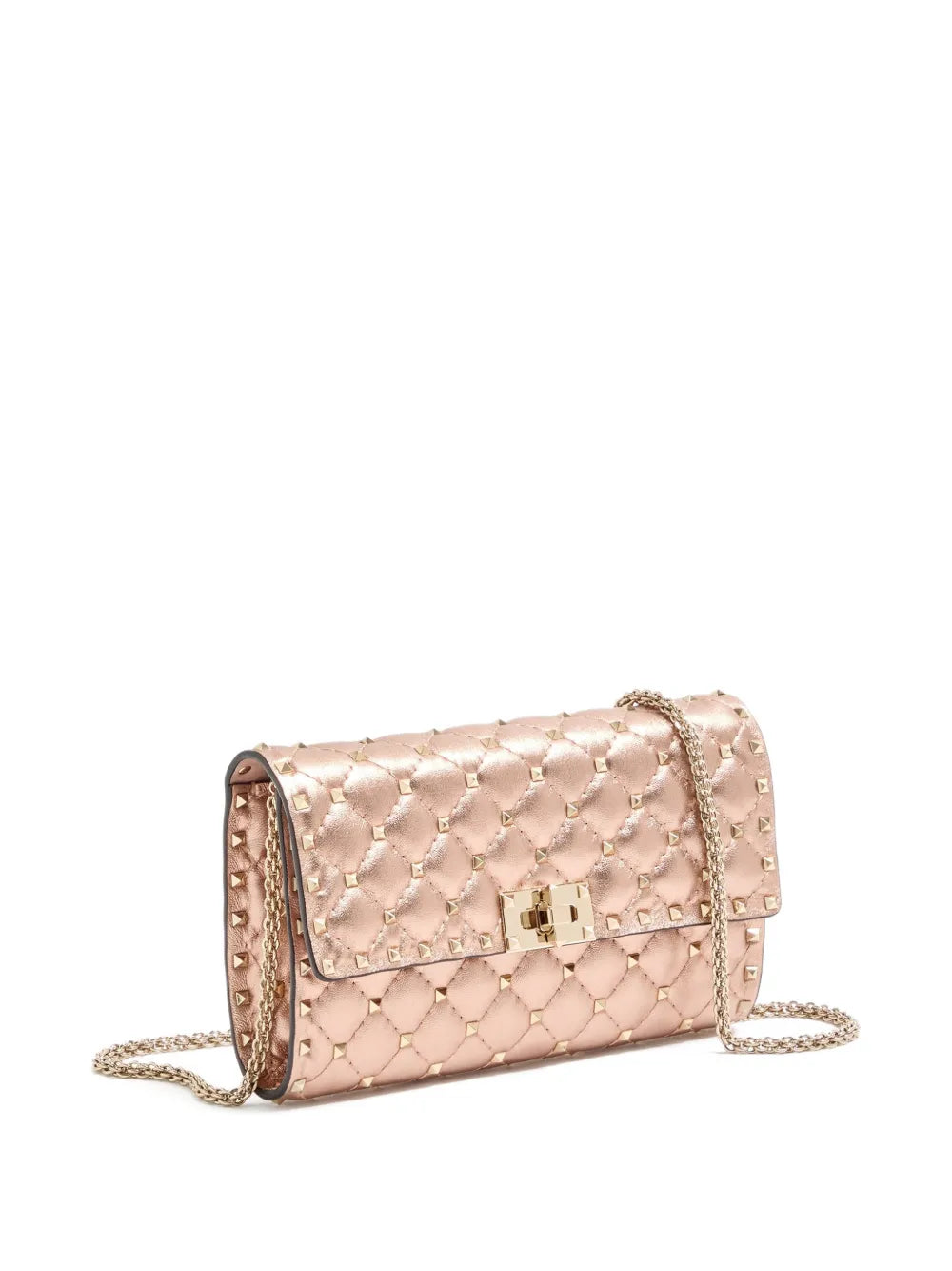 Valentino Garavani Rockstud Spike Quilted Clutch Bag — Same as shown — Size One Size — Top View