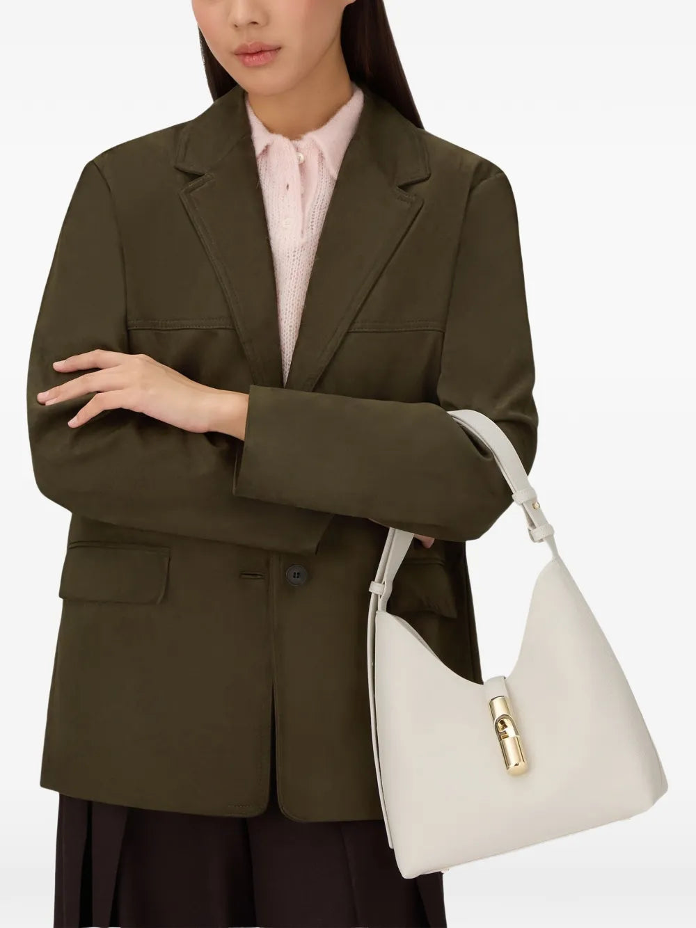 Furla Small Goccia Leather Shoulder Bag — Same as shown — Size One Size — Side View