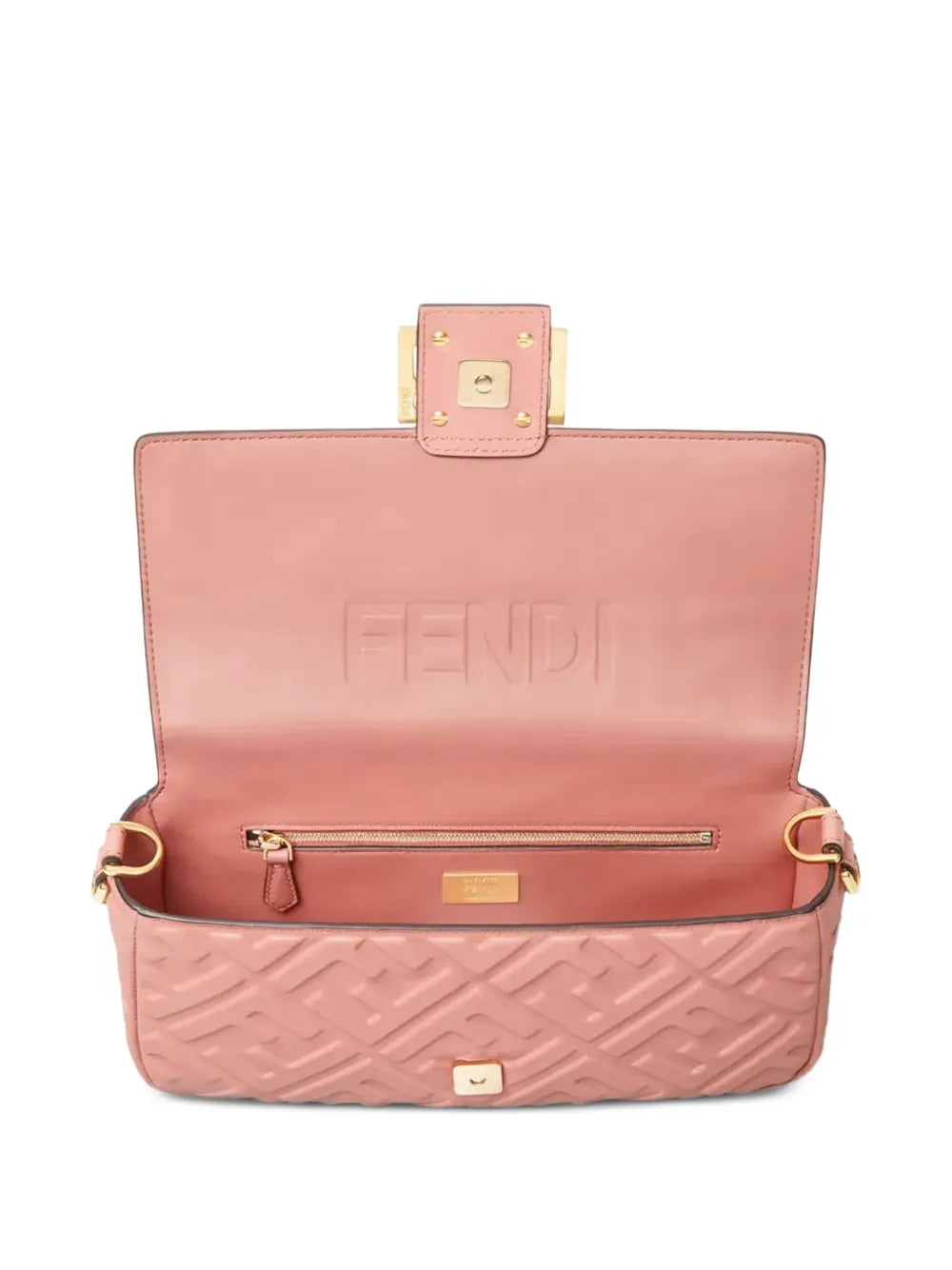 Fendi Baguette Ff Motif Embossed Shoulder Bag — Same as shown — Size One Size — Top View